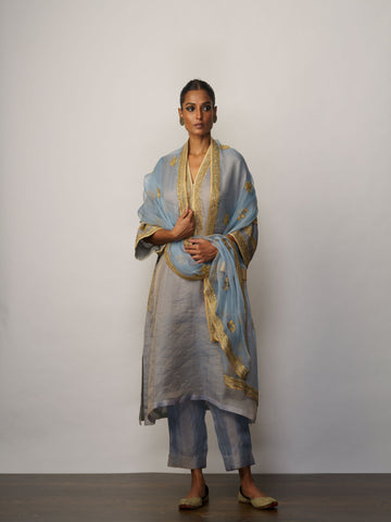 'Mahtab' Banarasi tissue phiran