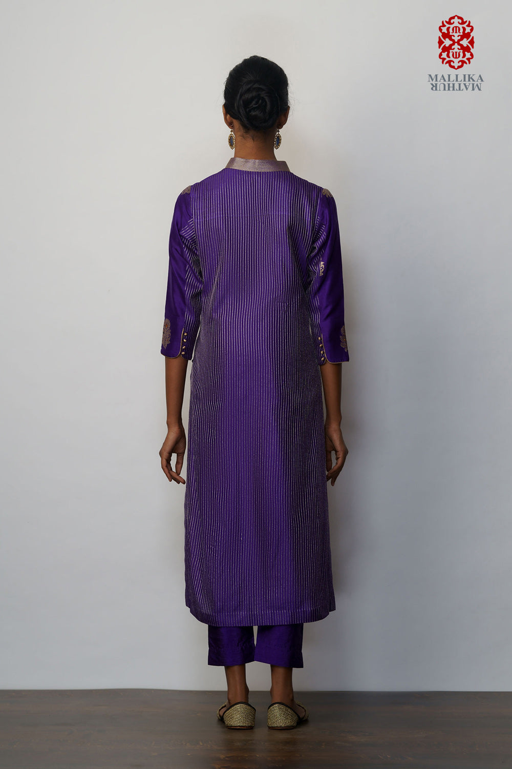 Kurta silk kadhuan buti purple - image 2