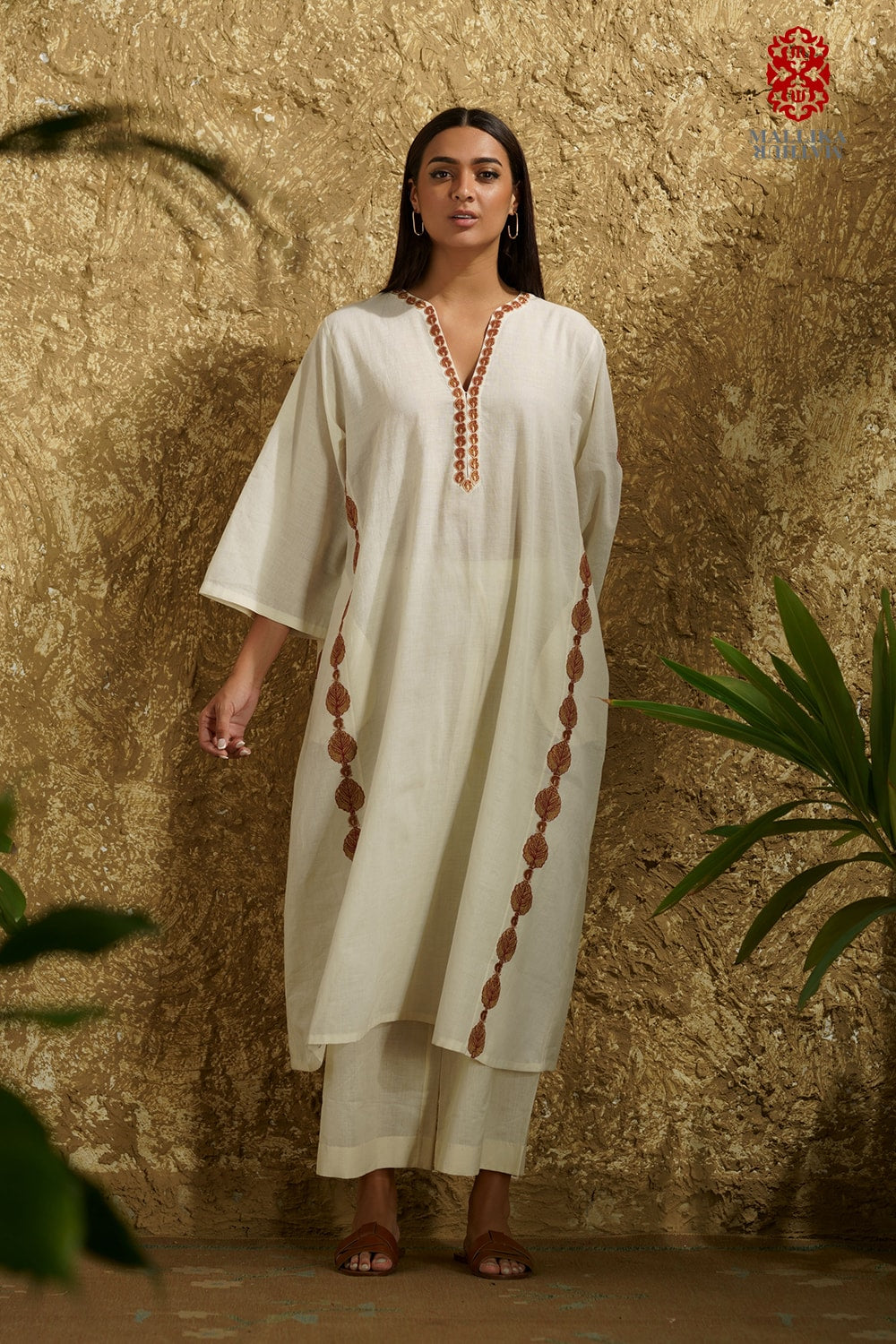 'Jebba' kalidar tunic muslin appliquéd motifs - image 4