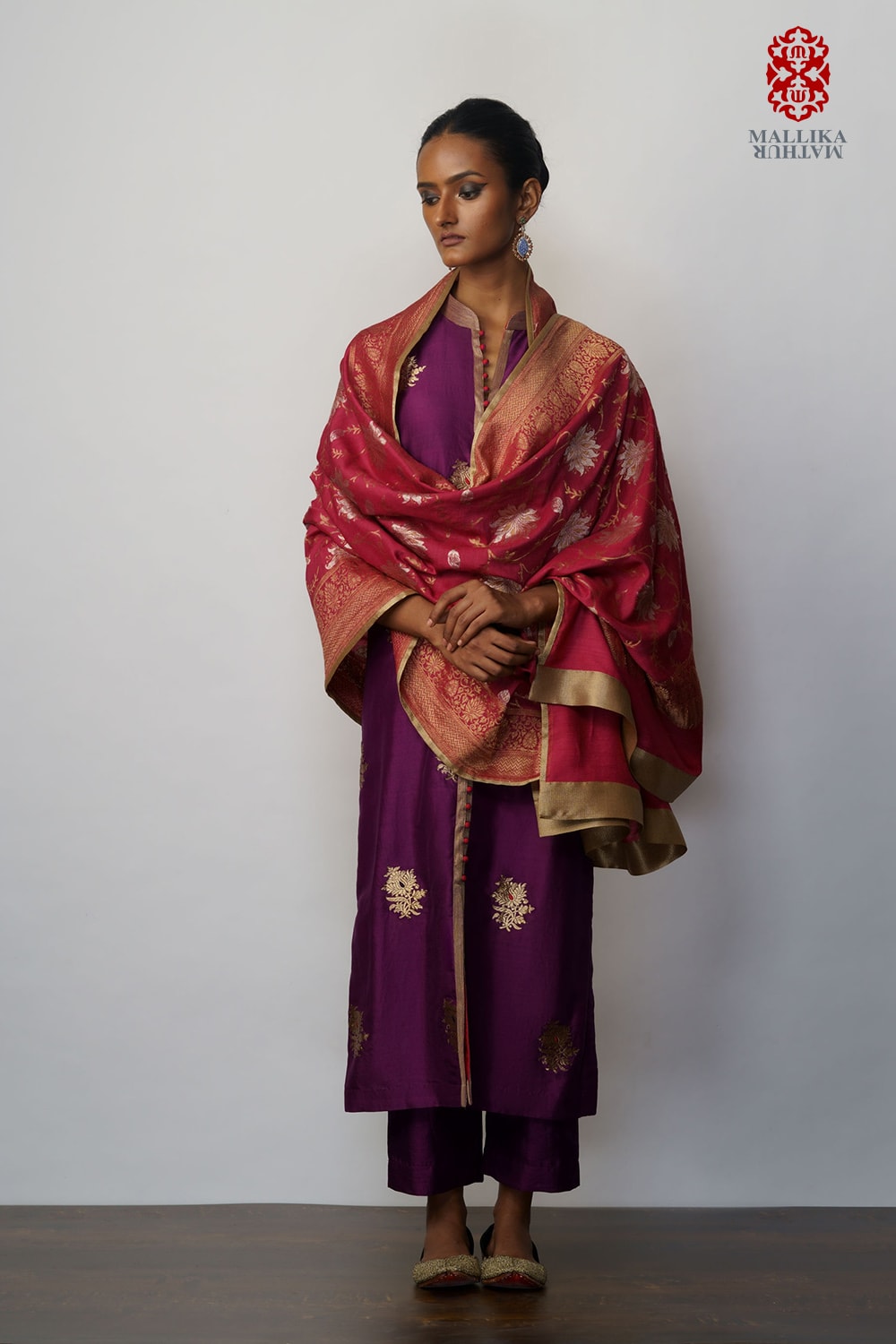 Dupatta munga tussar