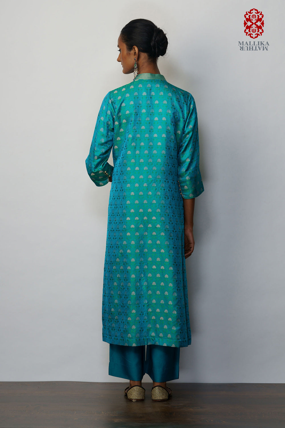 Kurta silk tanchoi turquoise - image 2