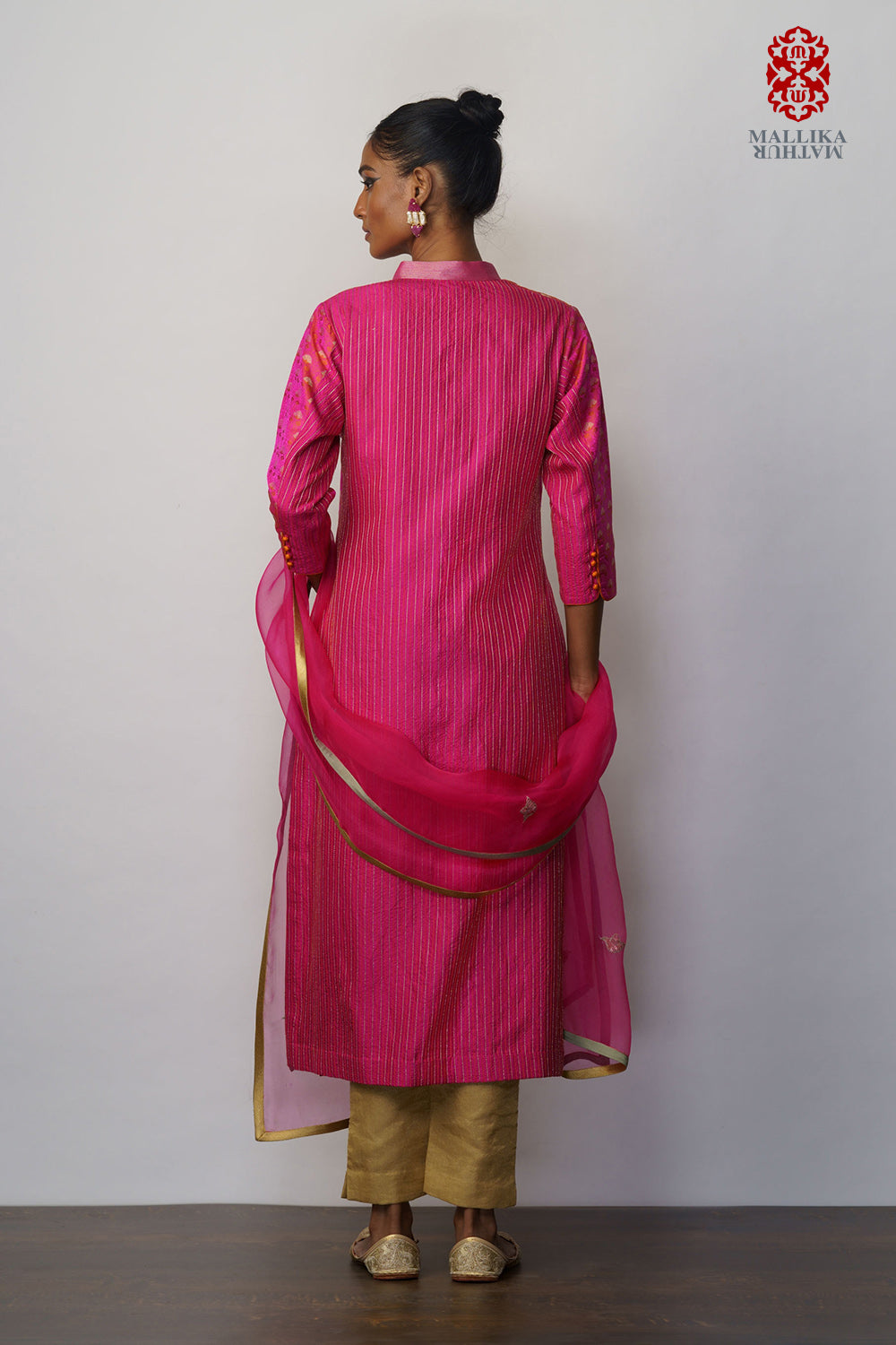 Kurta silk tanchoi rani pink - image 2
