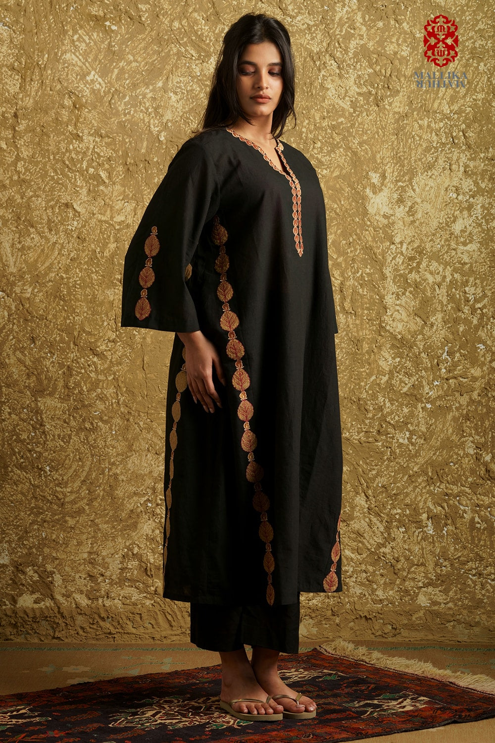 'Jebba' kalidar tunic muslin appliquéd motifs - image 4