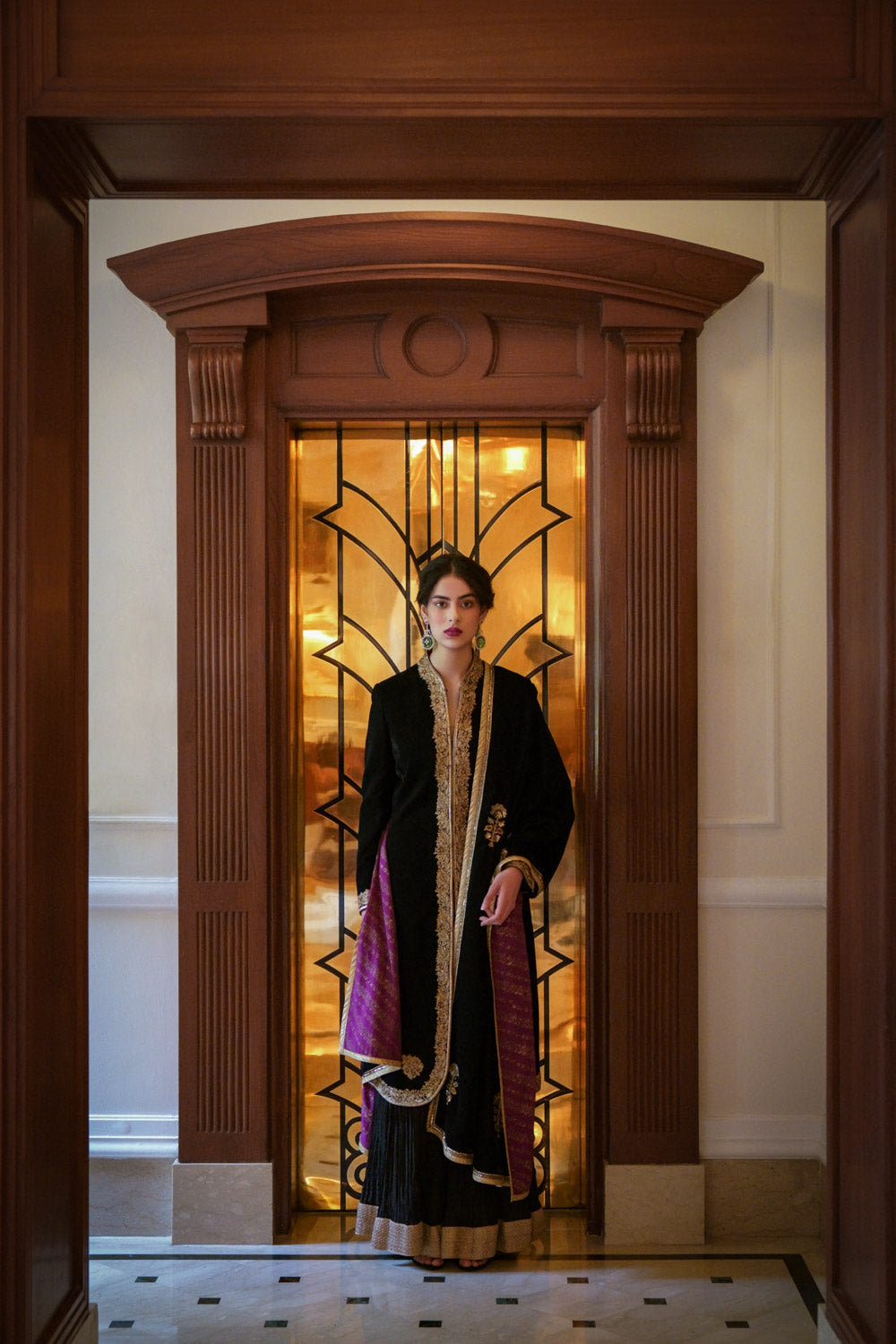 'ZIBA' velvet jacket midnight black - image 2