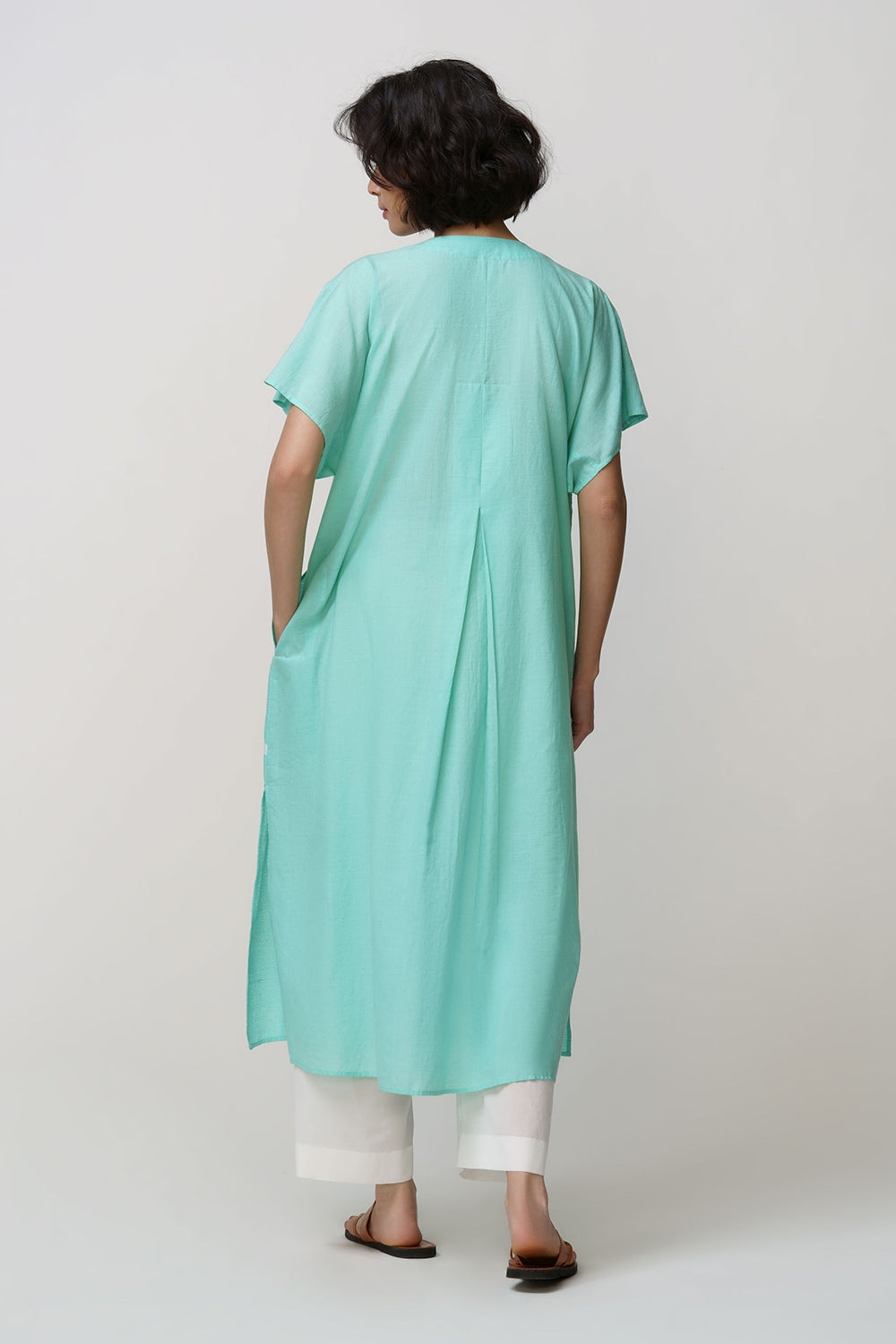 Caftan dress muslin flower jaal applique - image 3