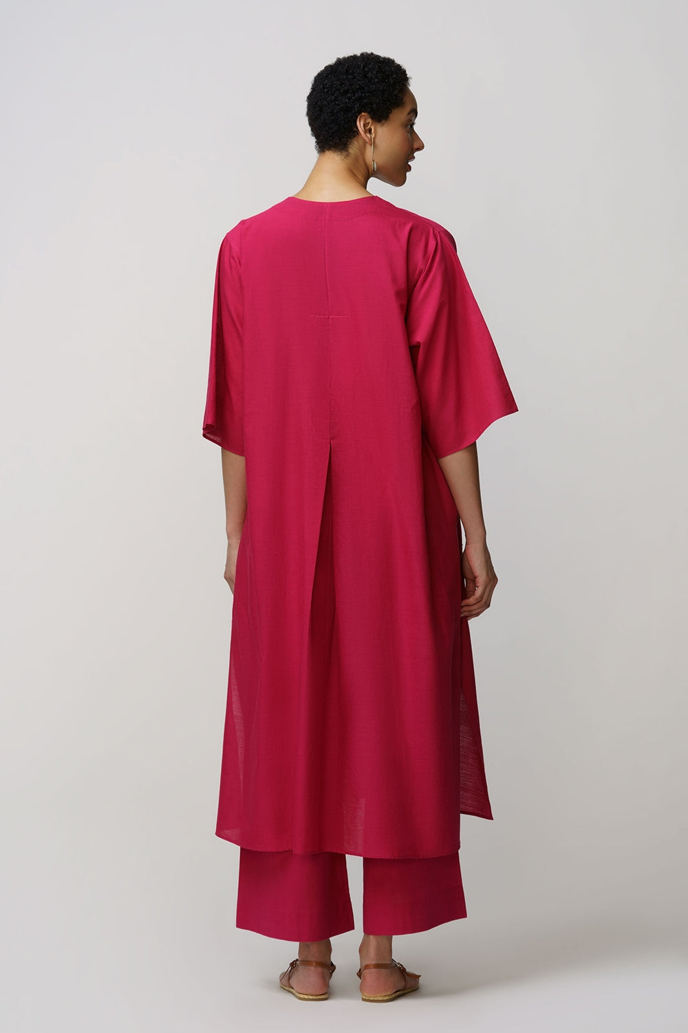 Caftan dress muslin poppy flower applique - image 4