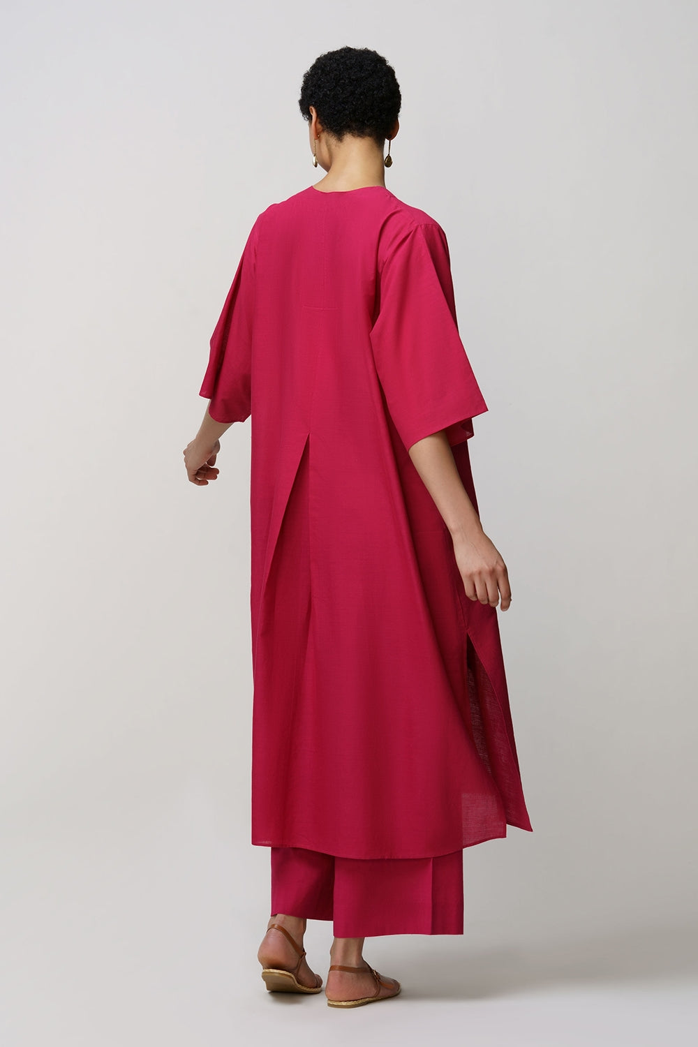 Caftan dress muslin poppy flower applique - image 3