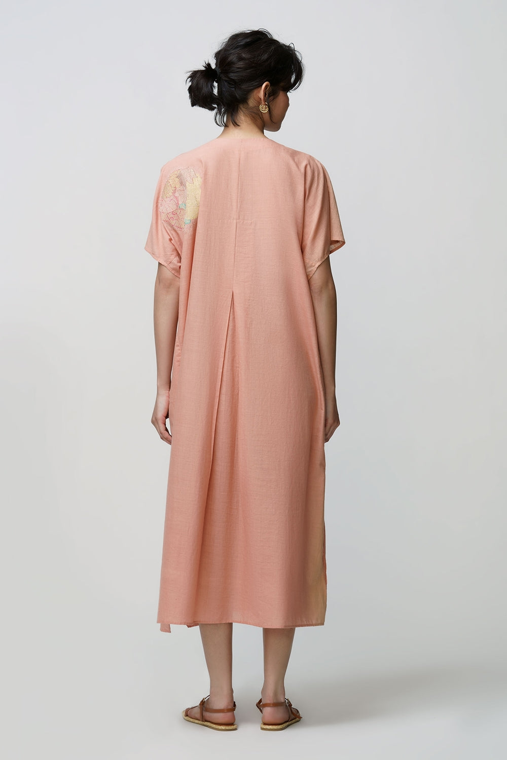 Caftan dress muslin chakri design applique - image 4