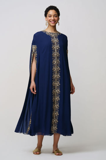 Xenia' georgette mantle midnight blue