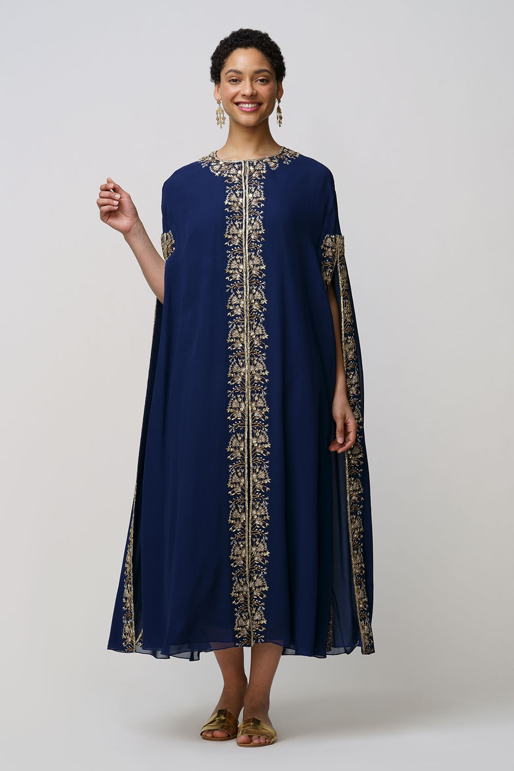 Xenia' georgette mantle midnight blue - image 3