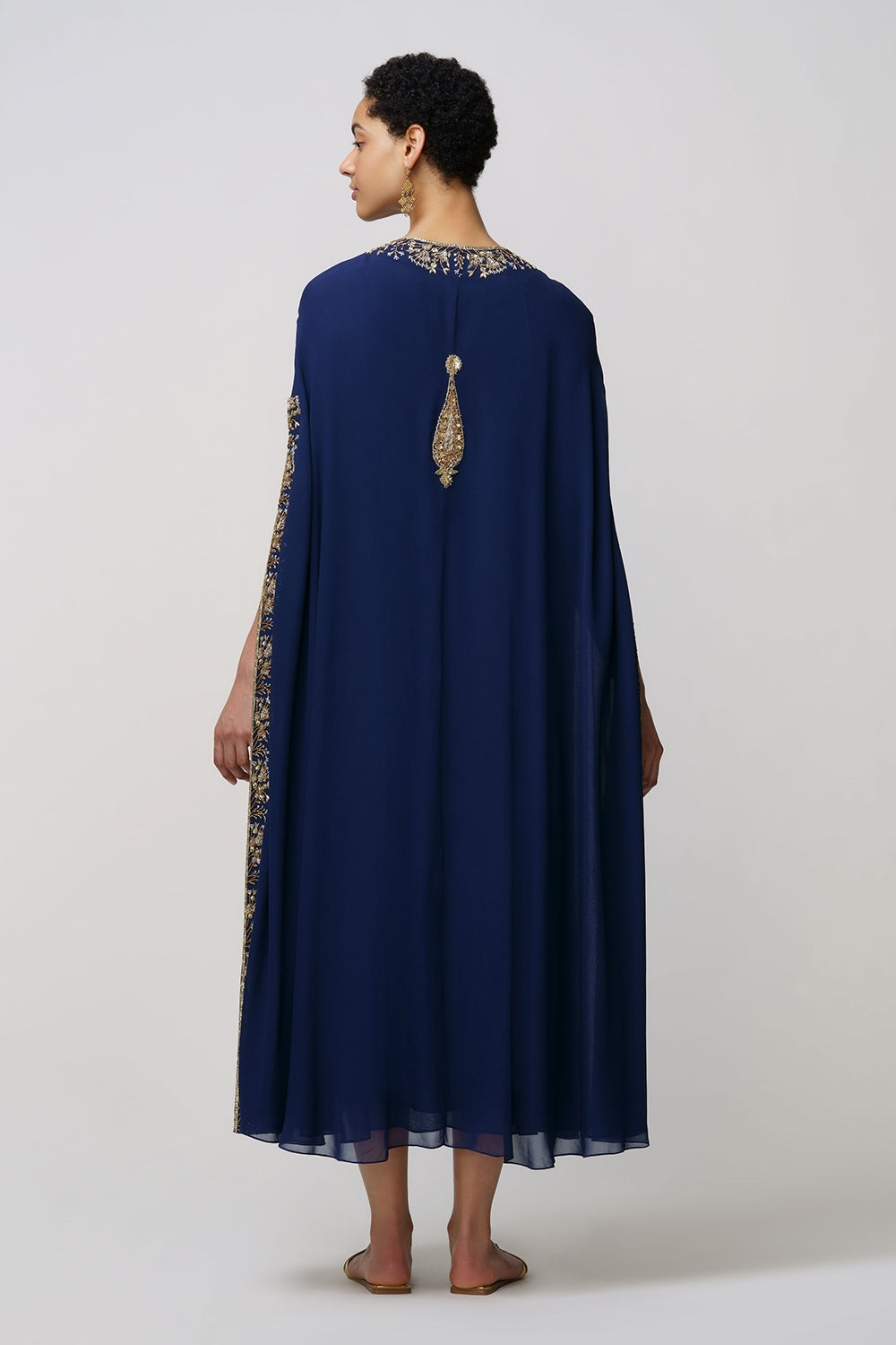 Xenia' georgette mantle midnight blue - image 5