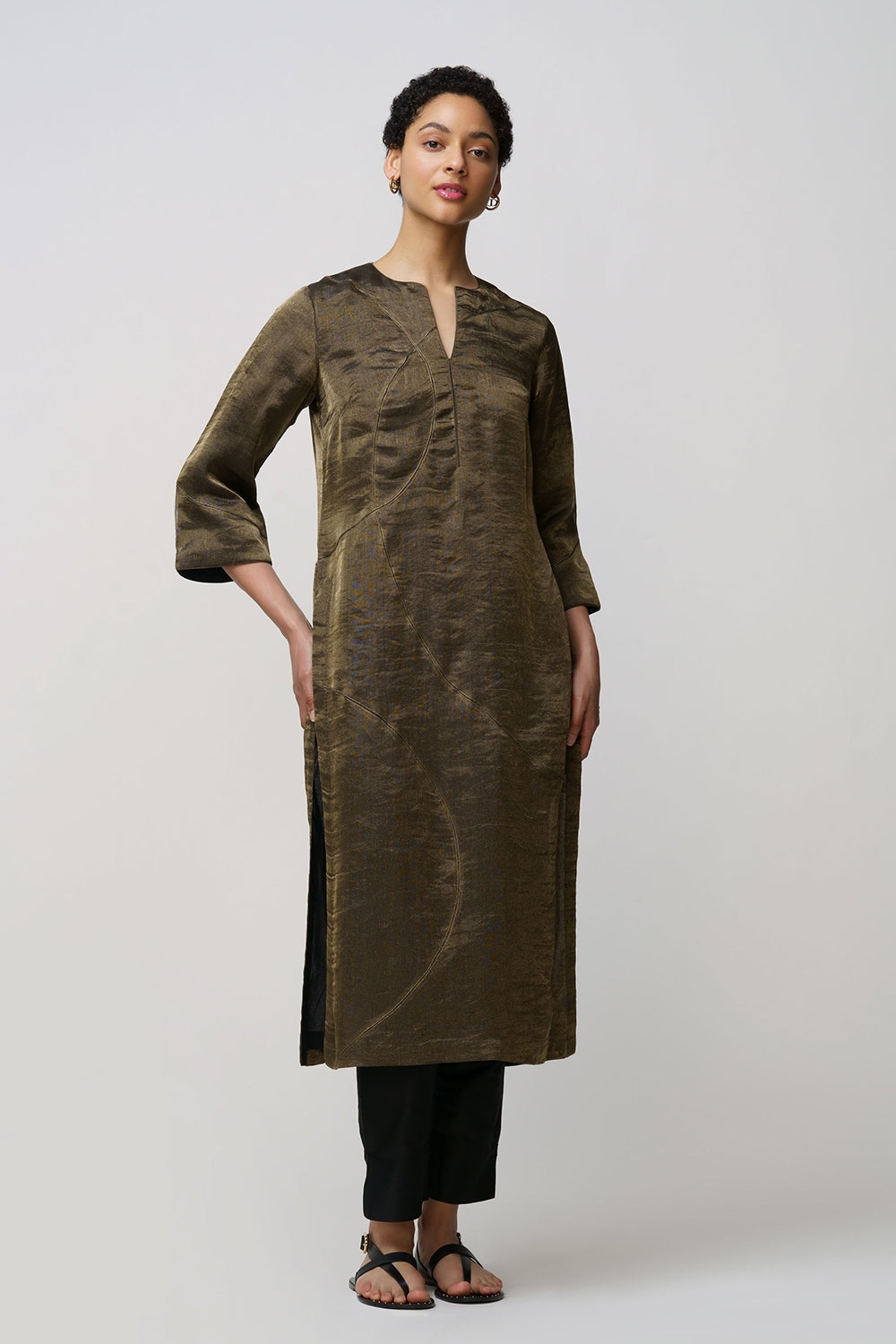 RainaKora tissue tunic beaded