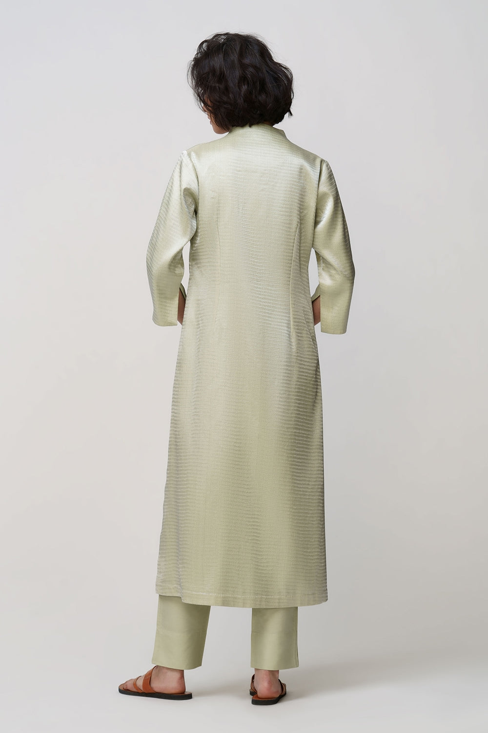 'Simin' tunic silver zari a-line - image 3