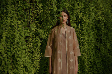 Mughal 'Chogha' Jamdani burnt rose