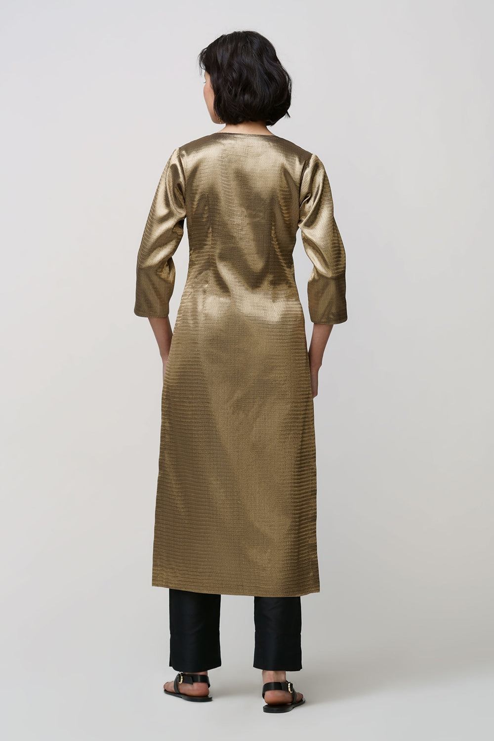 Nisha' tunic gold zari - image 3