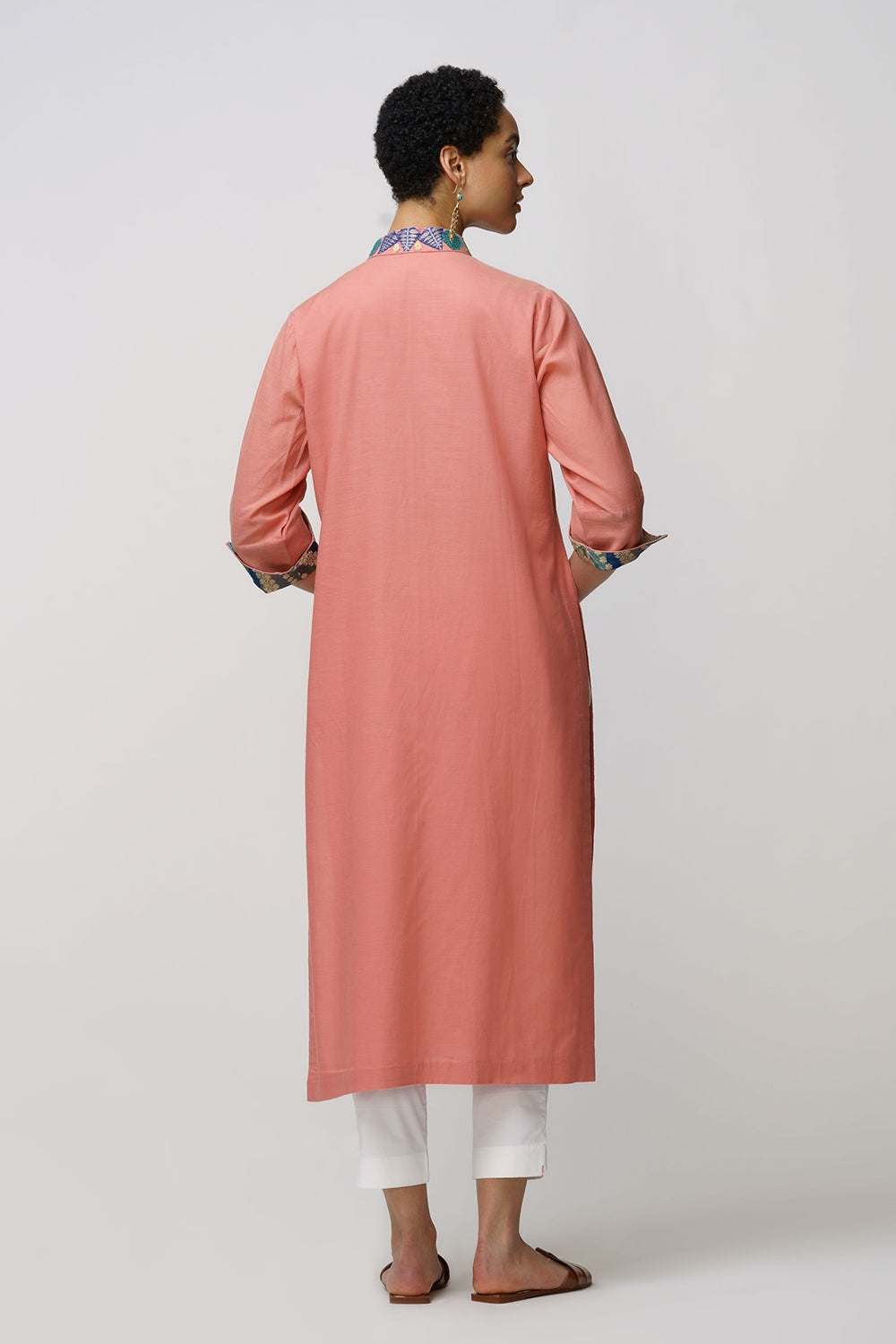 Gulbahar 'coral tunic applique embroidery - image 3