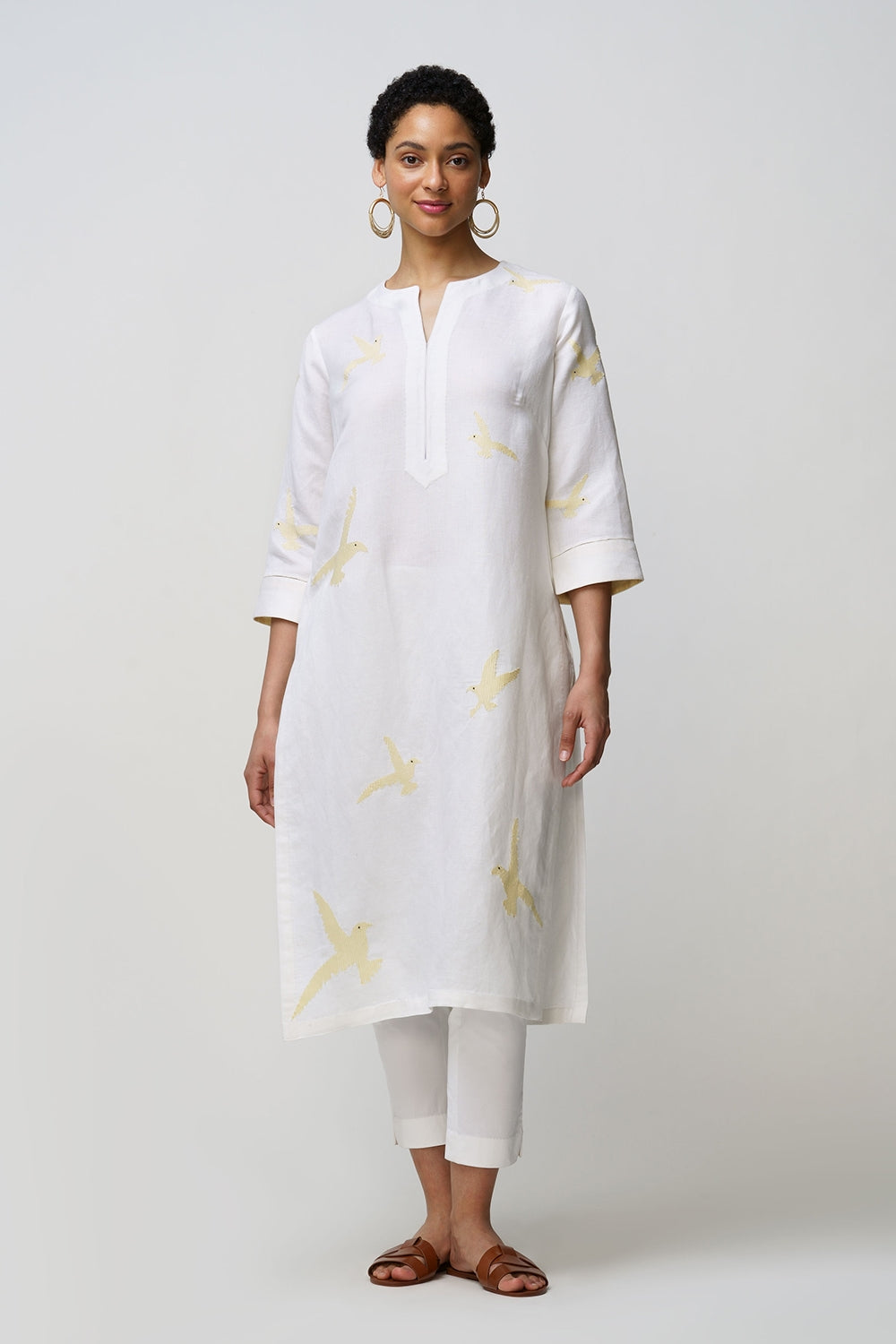 Parinda' tunic sea gulls applique