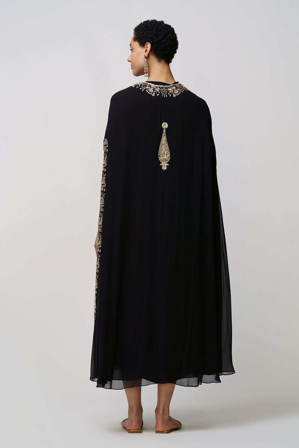 Xenia' georgette mantle black - image 3