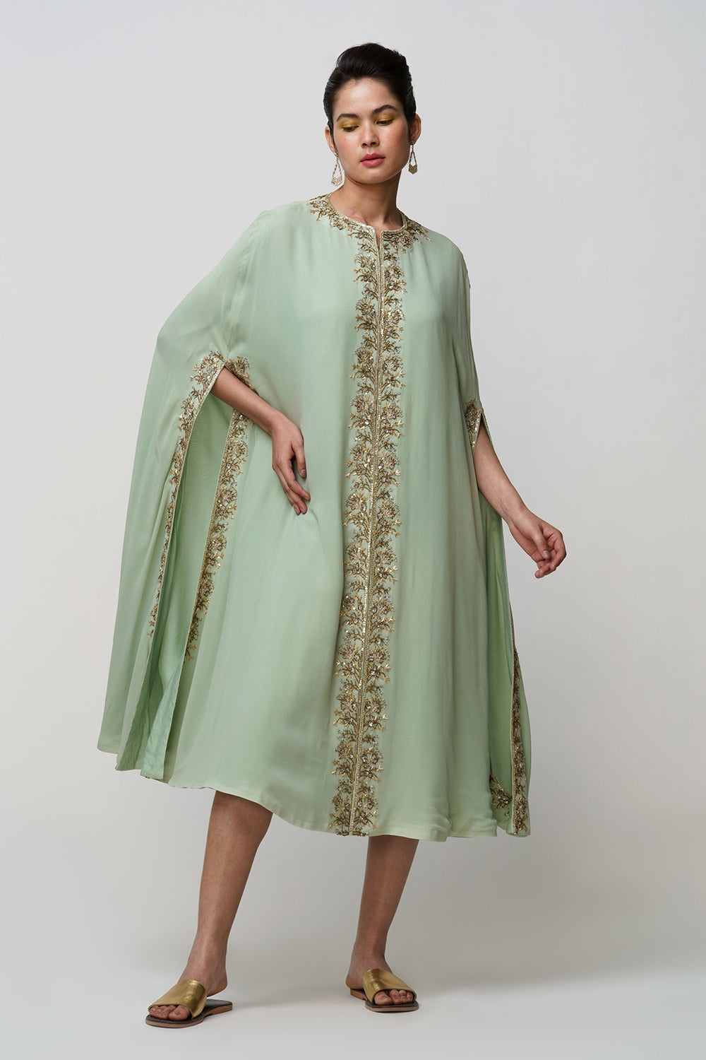 Xenia' georgette mantle aquamarine