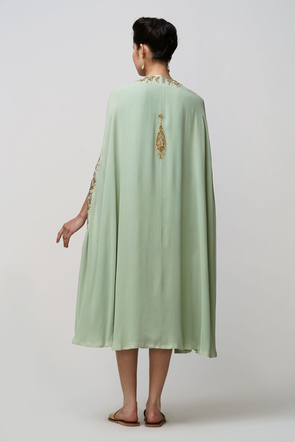 Xenia' georgette mantle aquamarine - image 3