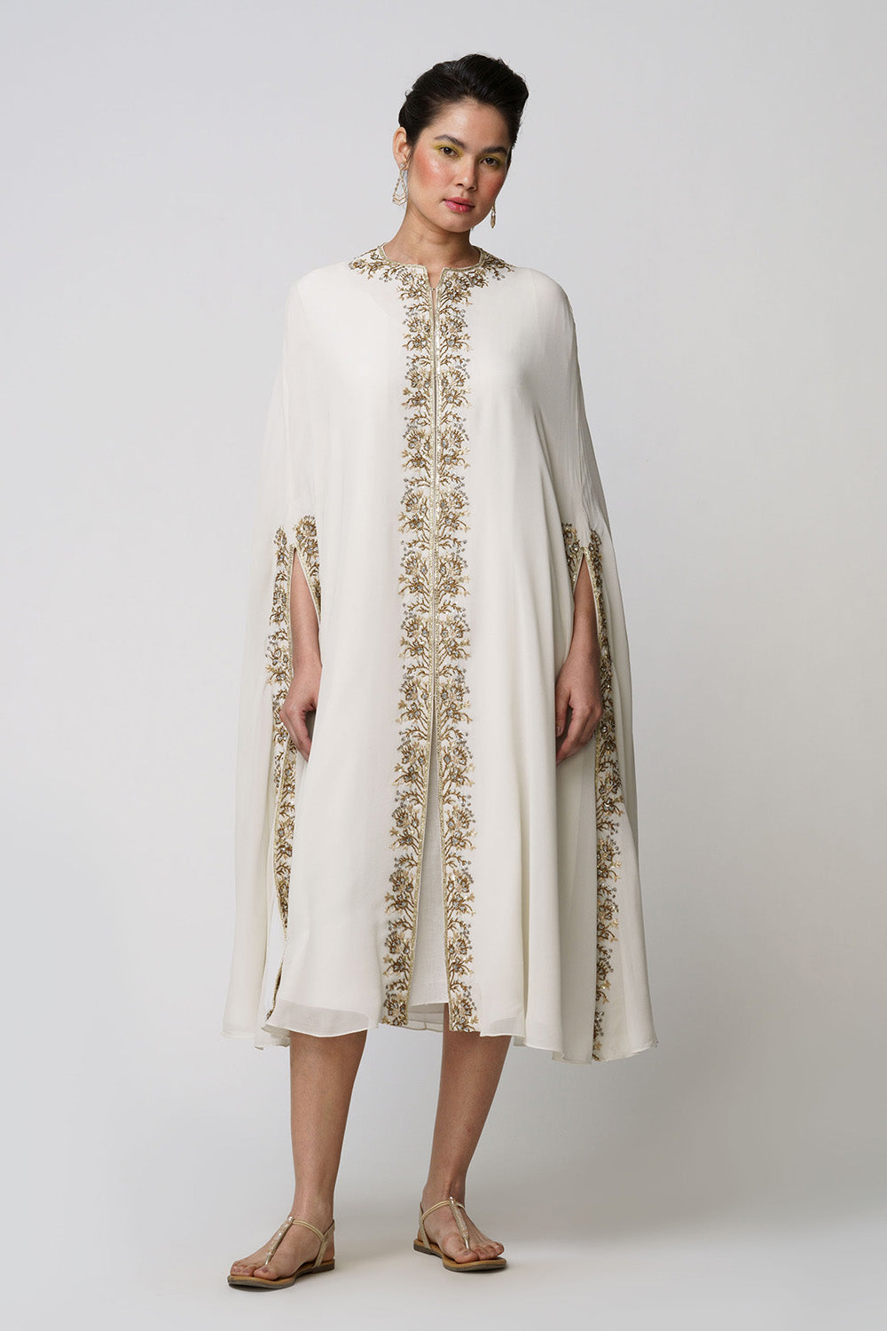 Inara' georgette mantle ivory - image 3