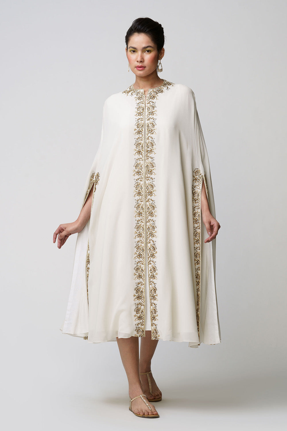 Inara' georgette mantle ivory - image 4