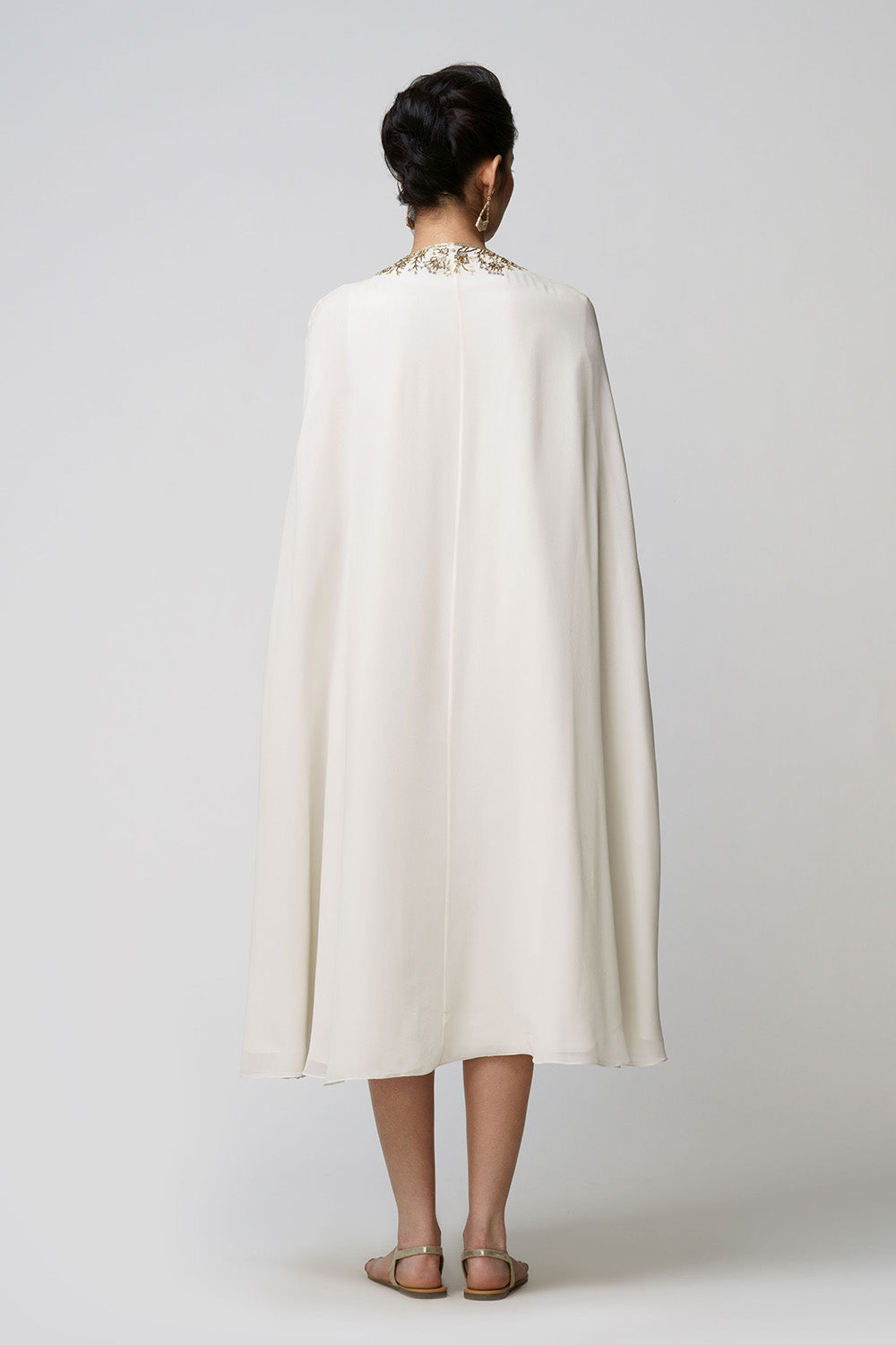 Inara' georgette mantle ivory - image 5