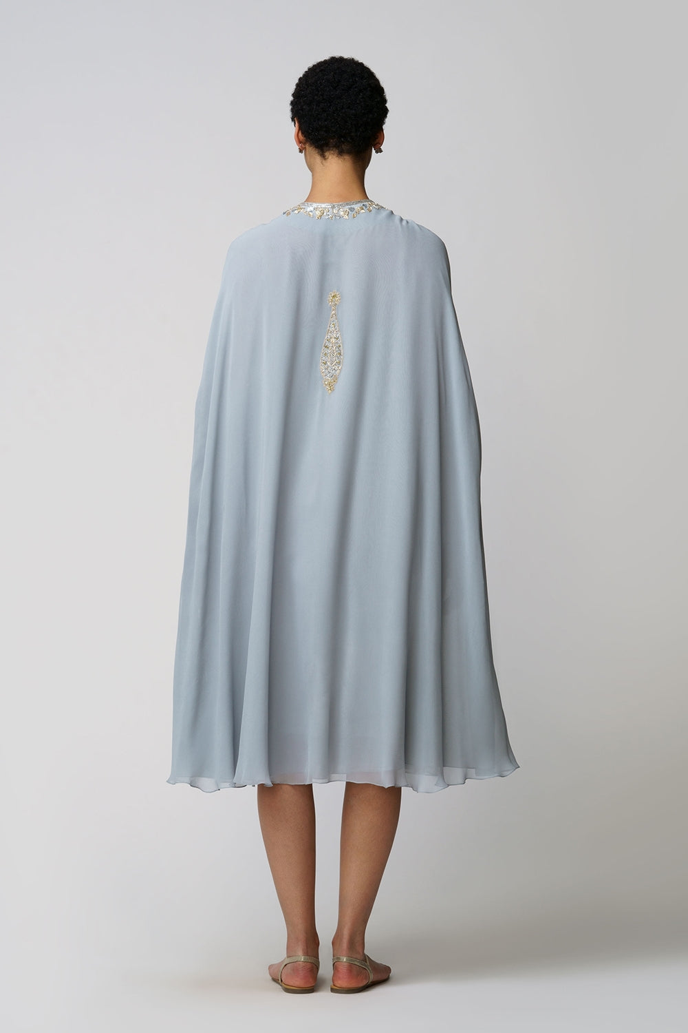 Xenia' georgette mantle ice blue - image 4