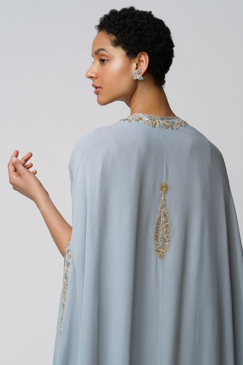 Xenia' georgette mantle ice blue - image 3
