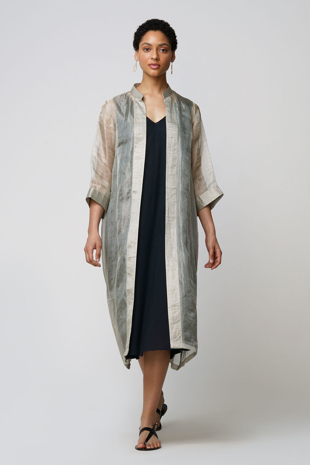 Neera' shrug kora cotton taupe - image 4