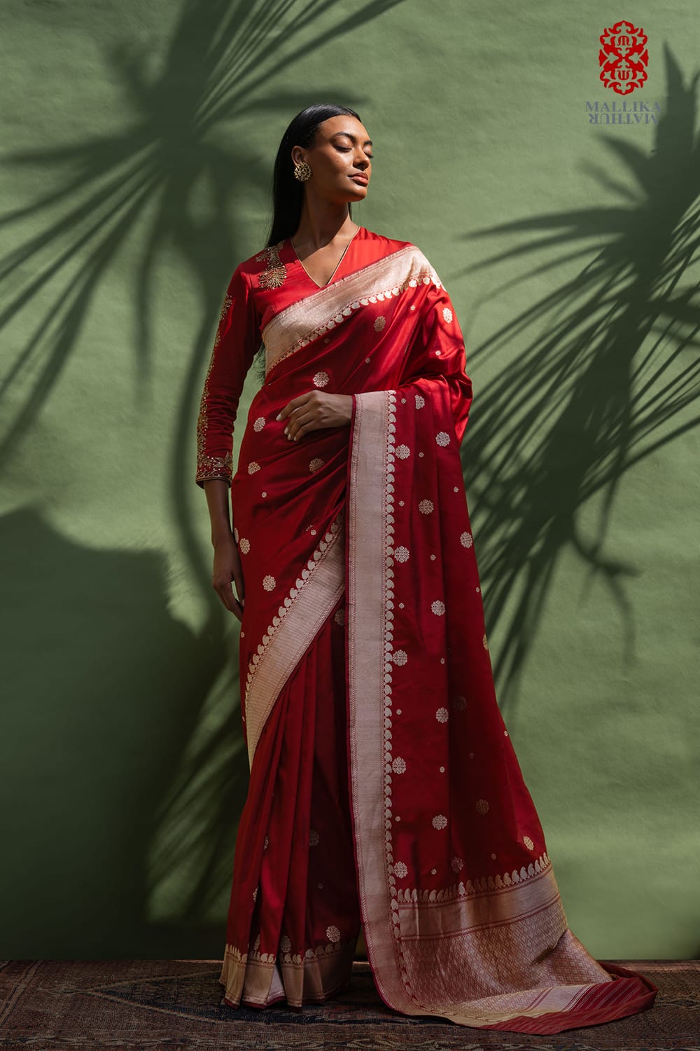 ‘Chunari buti’ Katan silk Banarasi sari