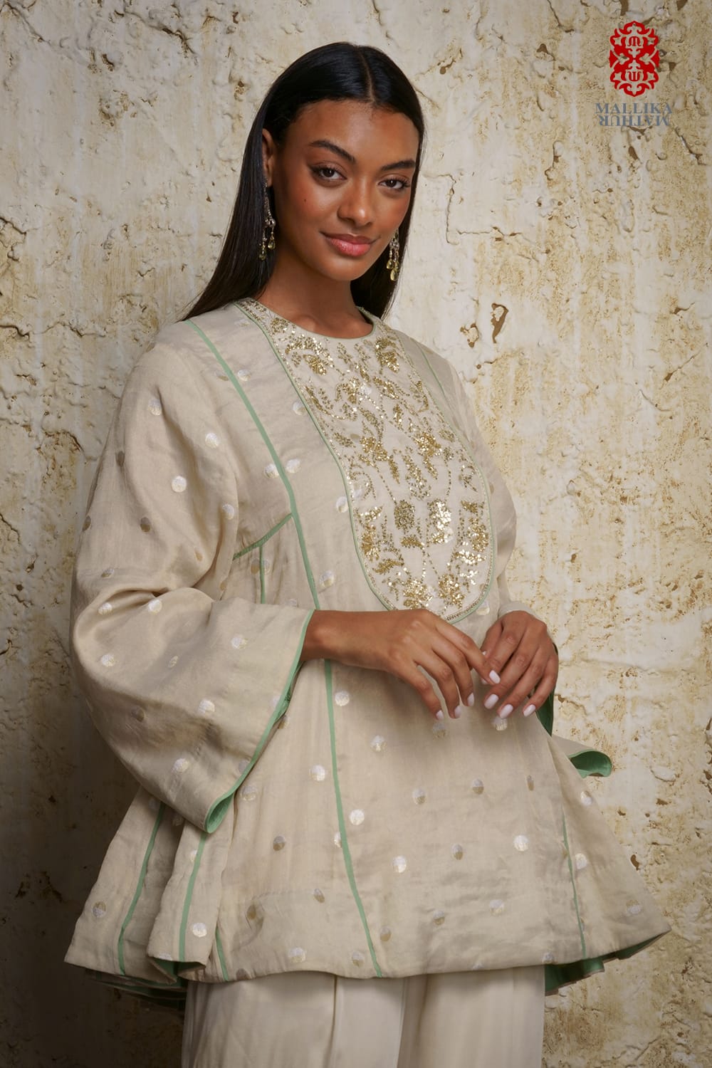 ‘Rihanna’ natural munga tissue tunic - image 5