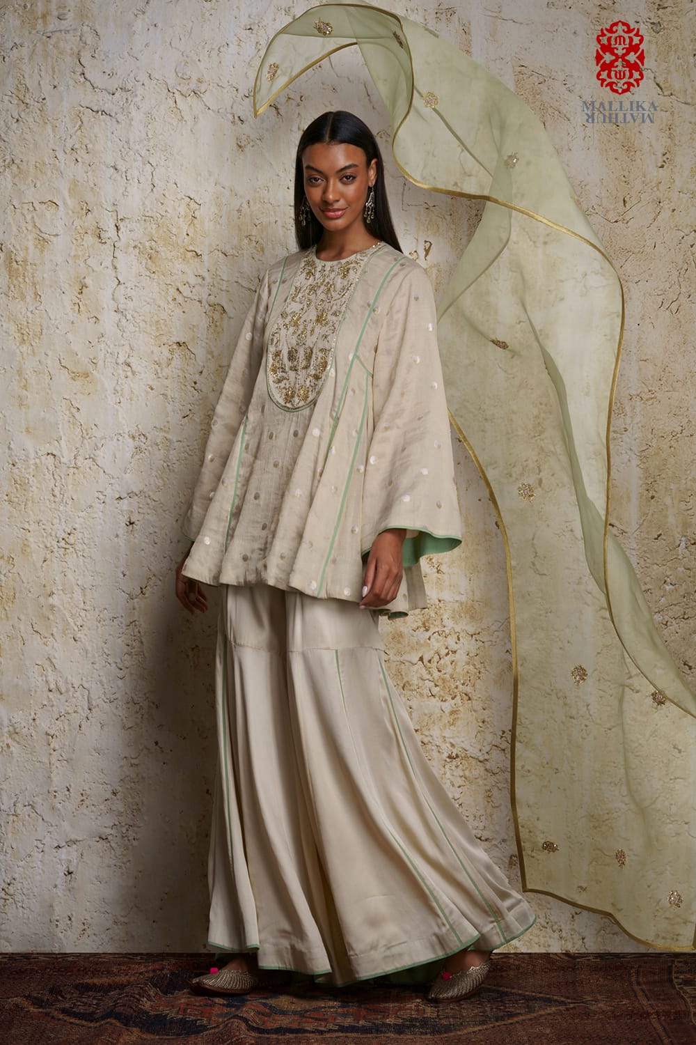 ‘Rihanna’ natural munga tissue tunic - image 3