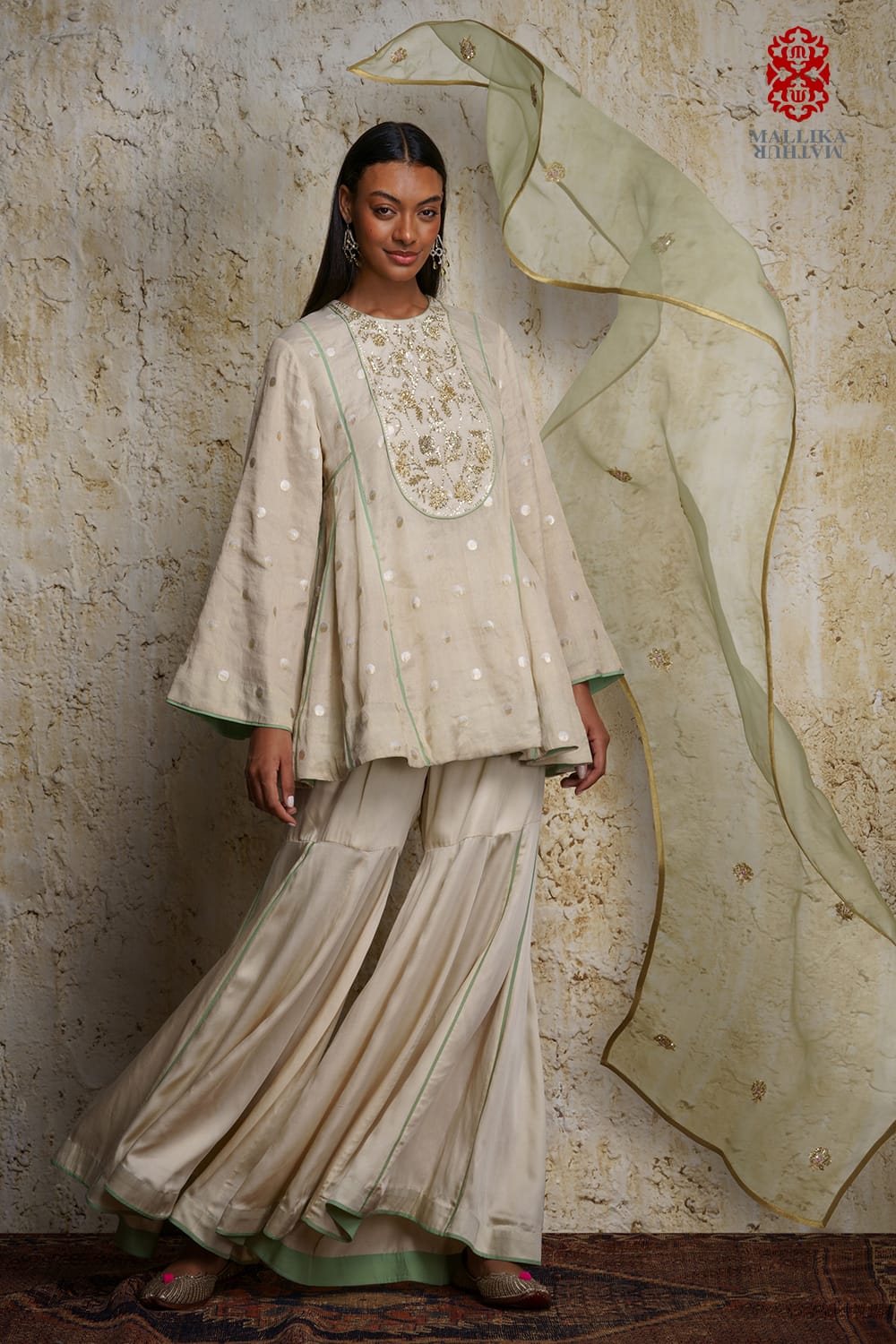 ‘Rihanna’ natural munga tissue tunic - image 2