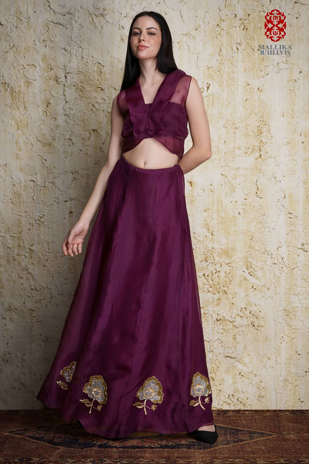 'AMORA’ kora silk skirt