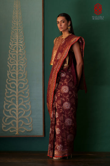 'Gulistan' Benarasi cotton jamdani sari