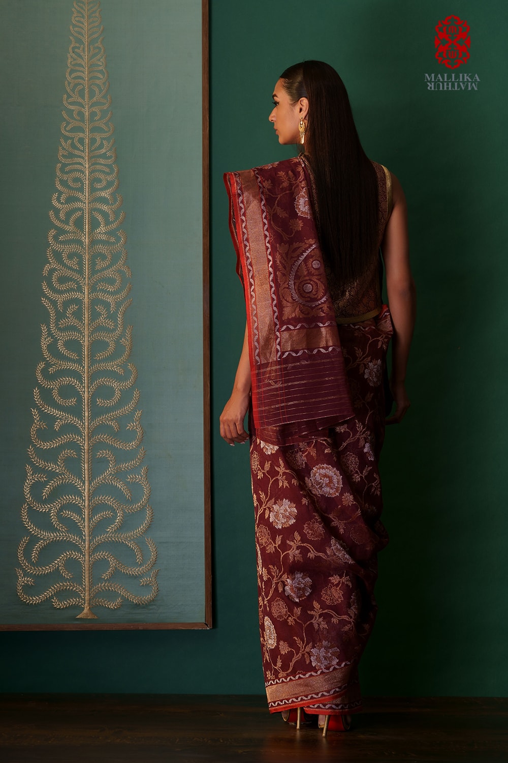 'Gulistan' Benarasi cotton jamdani sari - image 3
