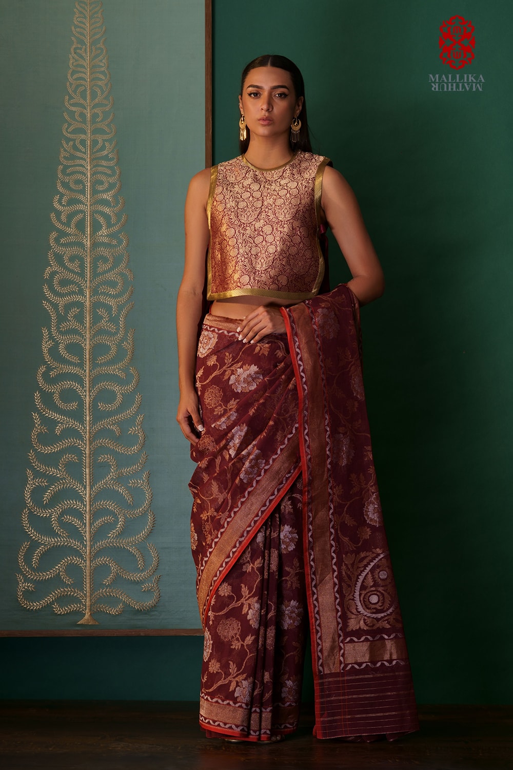 'Gulistan' Benarasi cotton jamdani sari - image 2