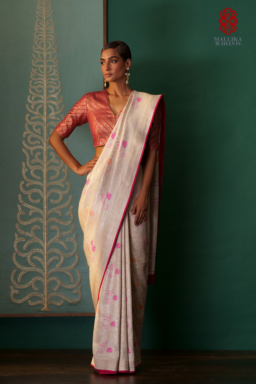 ‘Zarbaft’ silk georgette saree
