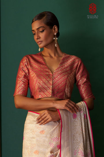 Blouse Rani Pink Silk Ara Bel