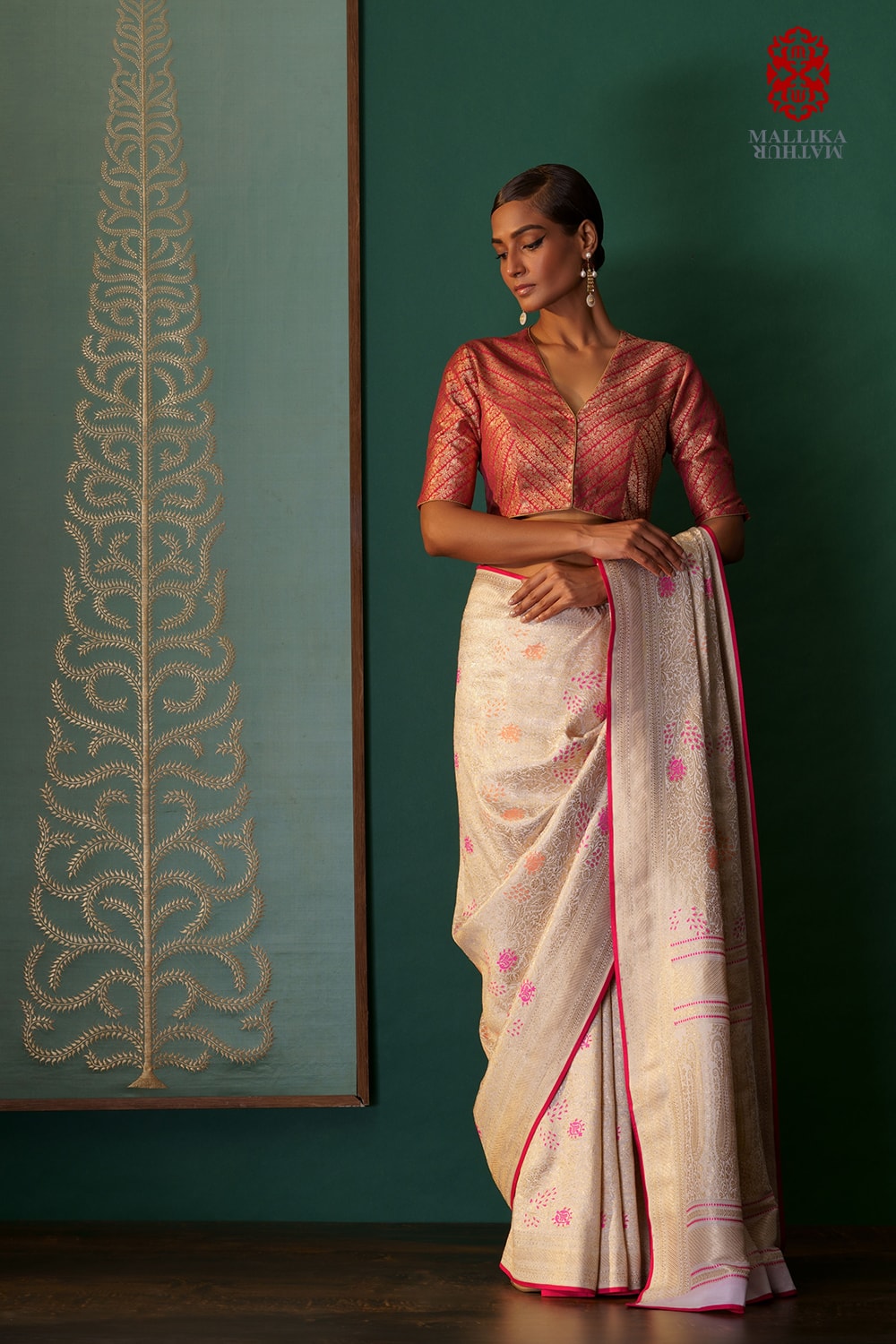 ‘Zarbaft’ silk georgette saree - image 3