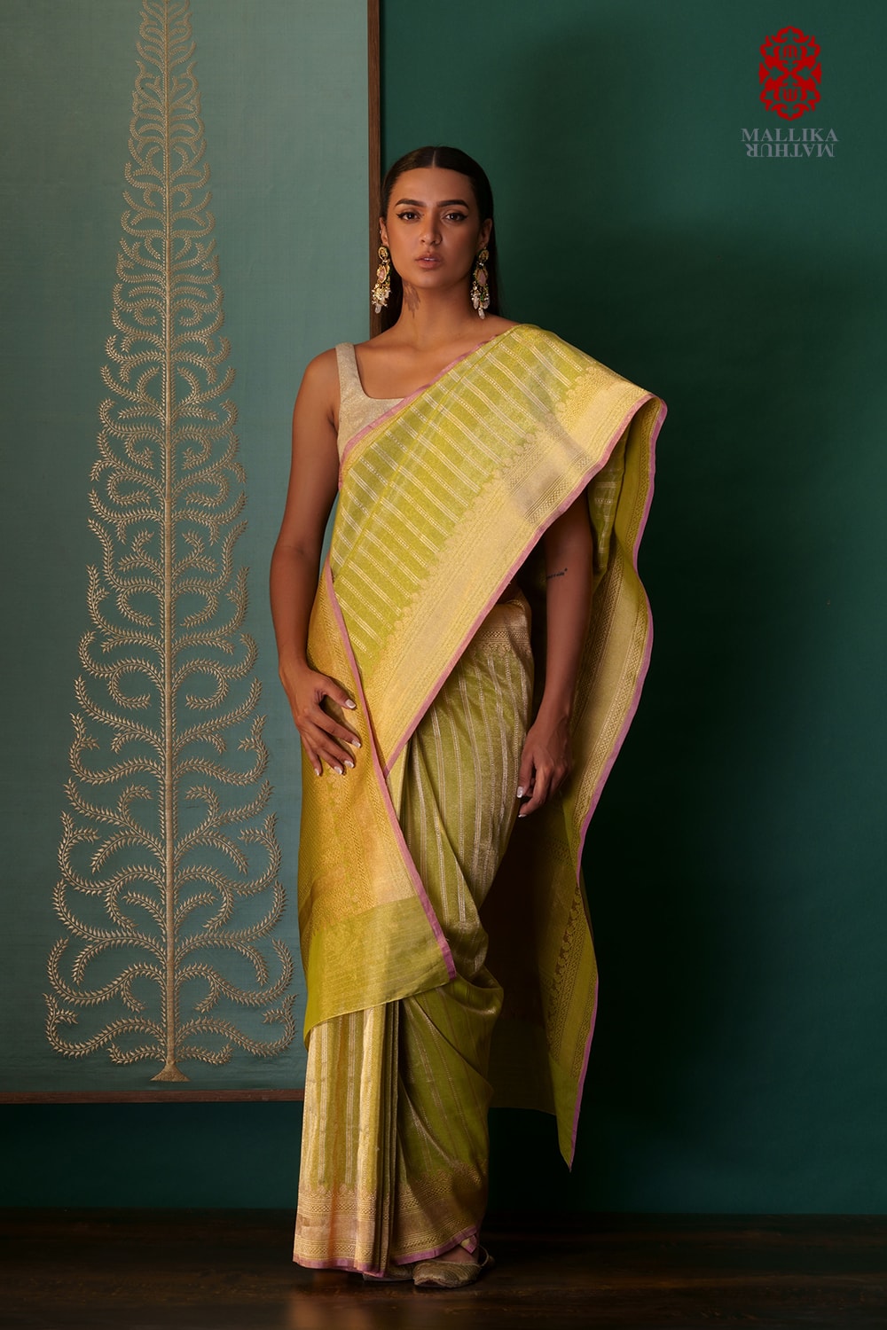 ‘Hariyali zaridhar’ kora silk Benarasi sari - image 3