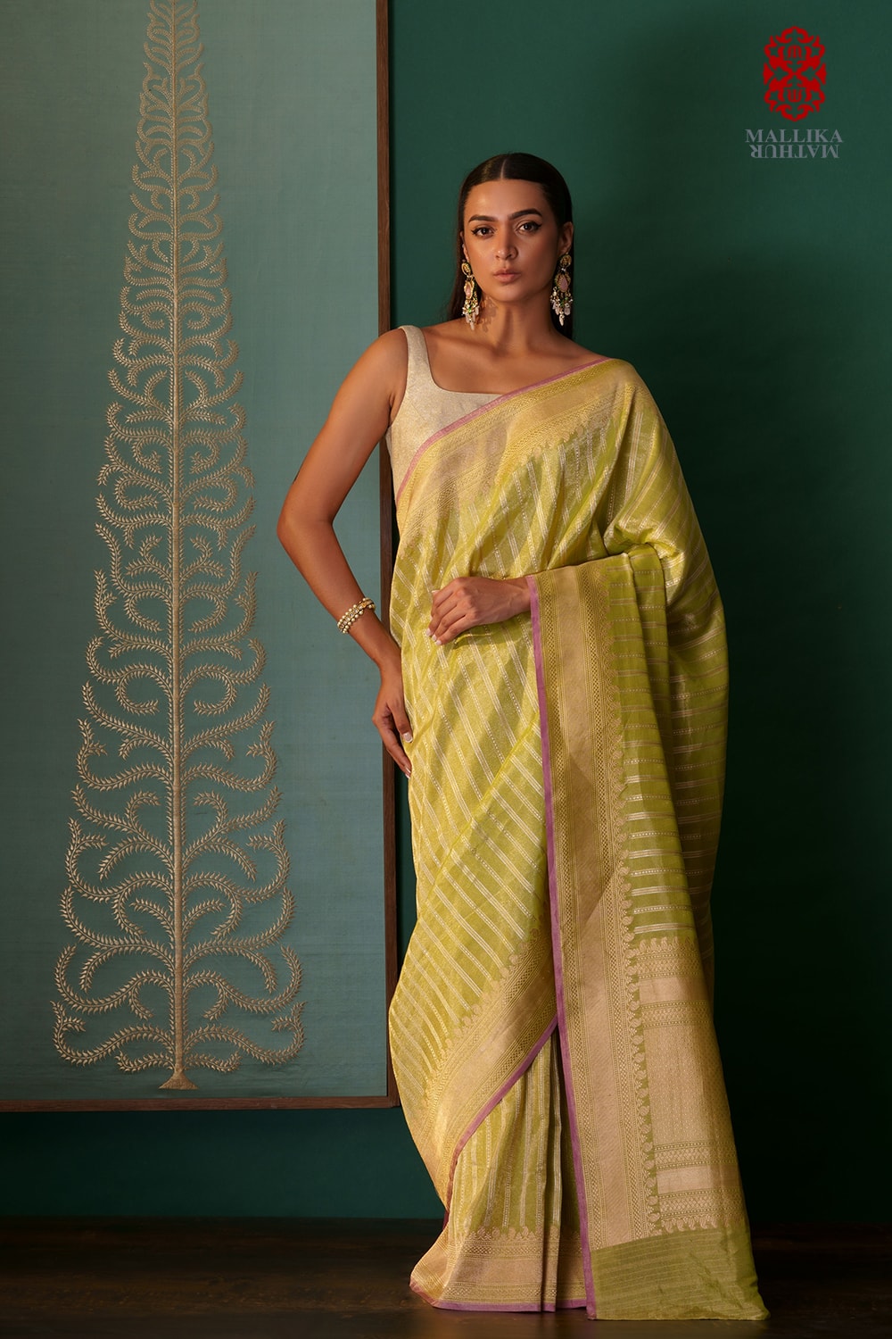 ‘Hariyali zaridhar’ kora silk Benarasi sari