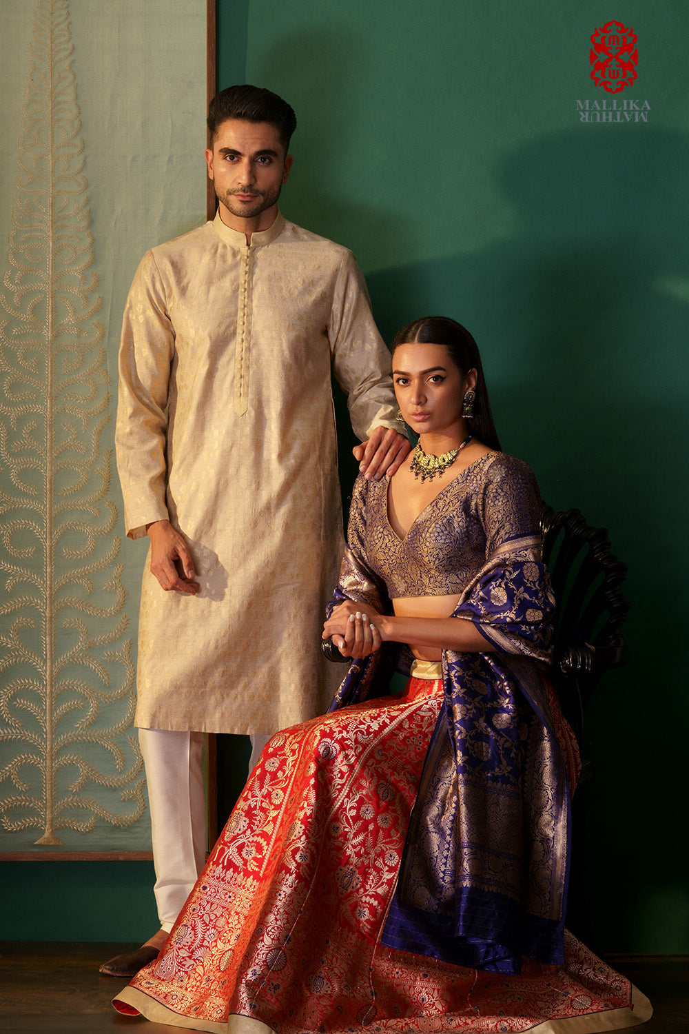 Tulip jaal beige men's kurta - image 4
