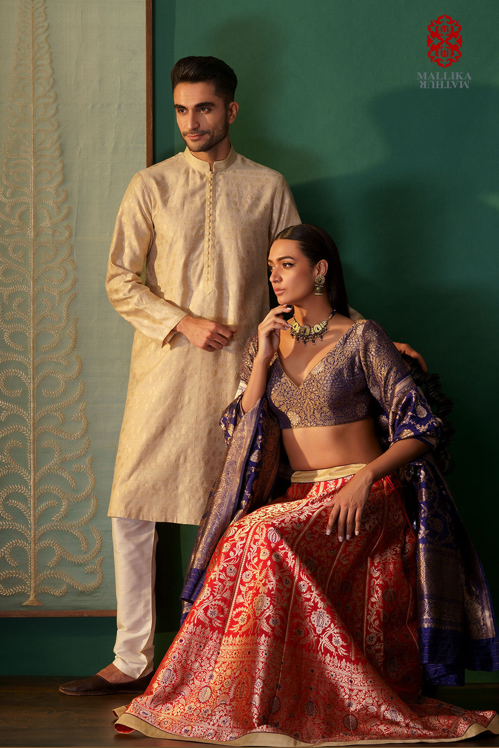 Tulip jaal beige men's kurta - image 3