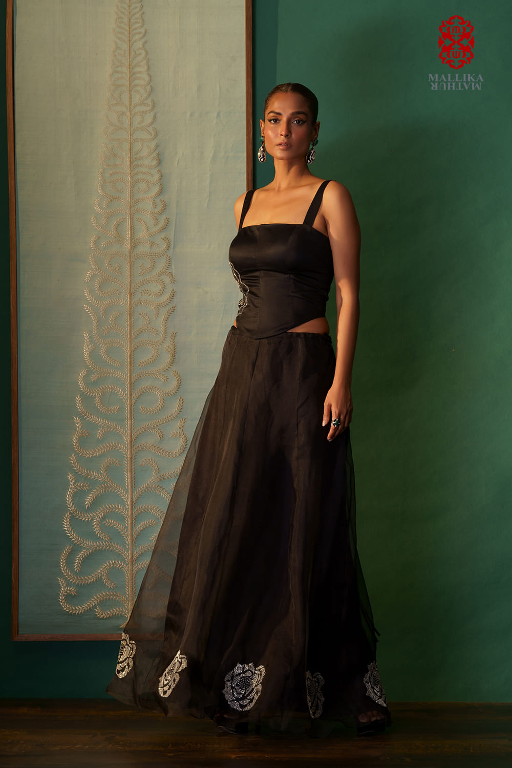 'Rosela' black kora skirt - image 2