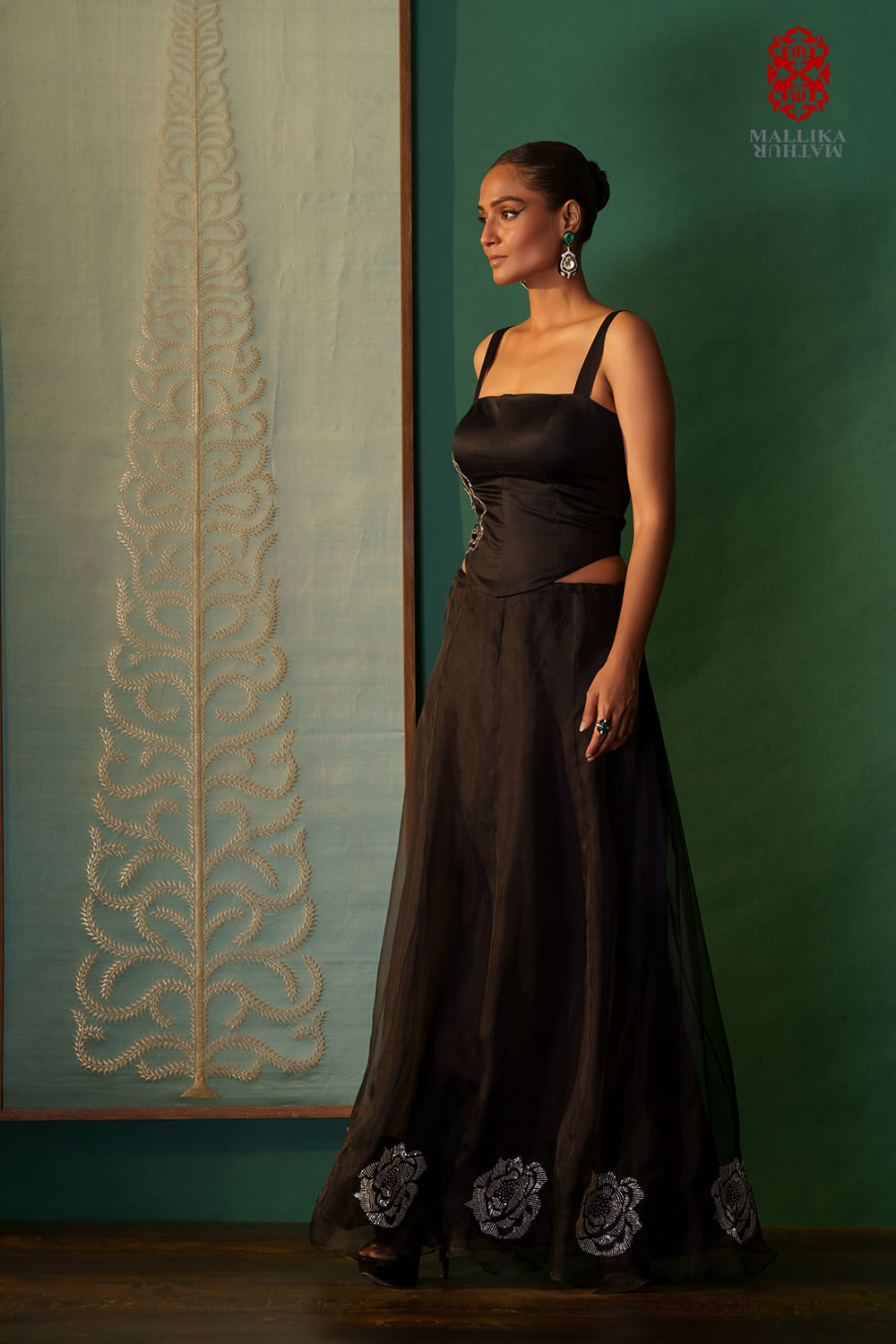 'Rosela' black kora skirt - image 3