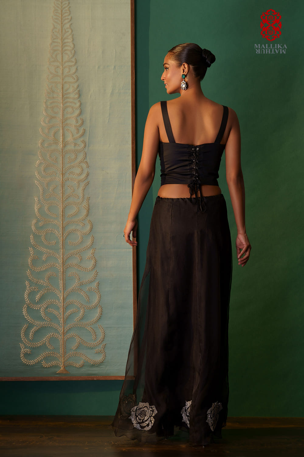 'Rosela' black kora skirt - image 4