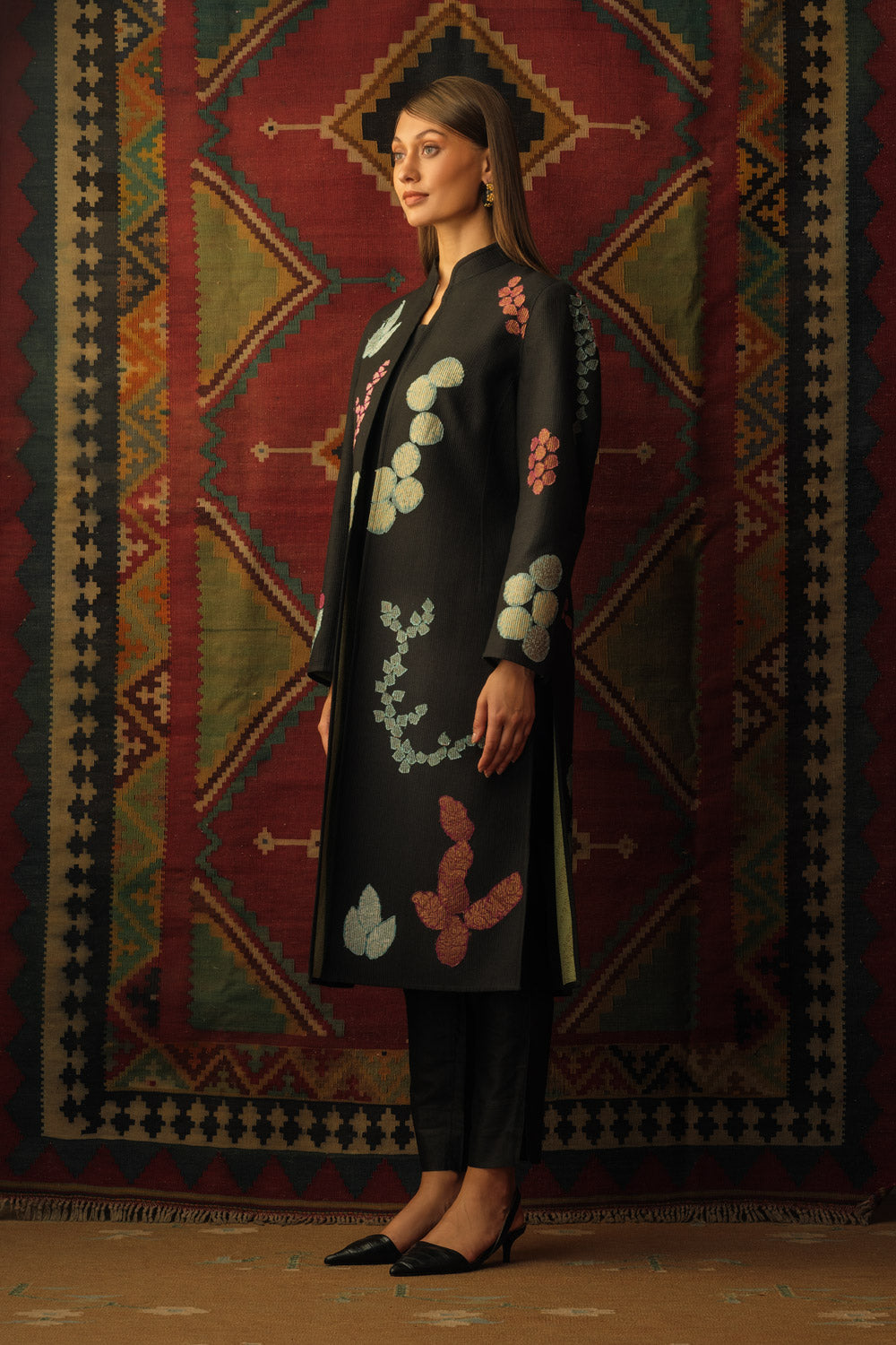 Banaras Bloom multicolour applique jacket - image 2