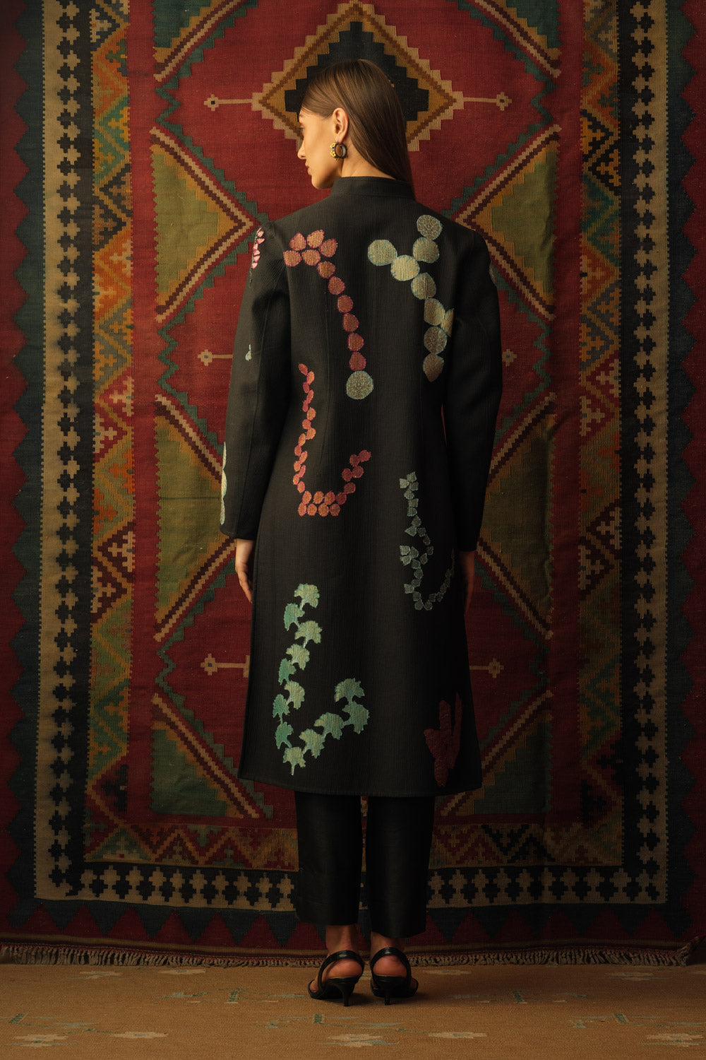 Banaras Bloom multicolour applique jacket - image 3